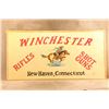 Image 1 : Vintage 2000s Grey Eagle Winchester 48.5x24.5 Wood Hand Painted Advertising Trade Sign Frame