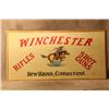 Image 2 : Vintage 2000s Grey Eagle Winchester 48.5x24.5 Wood Hand Painted Advertising Trade Sign Frame