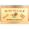 Image 4 : Vintage 2000s Grey Eagle Winchester 48.5x24.5 Wood Hand Painted Advertising Trade Sign Frame