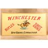 Image 5 : Vintage 2000s Grey Eagle Winchester 48.5x24.5 Wood Hand Painted Advertising Trade Sign Frame