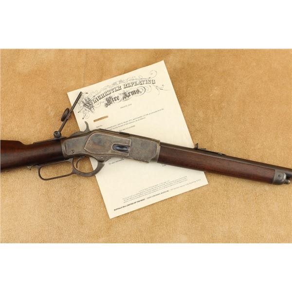 Winchester Model 1873 1/2 Mag Peep And Beach Casehardened .32-20 Wcf Lever Rifle, 1883 Antique
