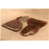 Image 14 : 2 Pairs Antique Sleigh Driving Gauntlet Mittens Hair On Horsehide Leather Gloves Large 19th Century