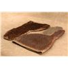 Image 8 : 2 Pairs Antique Sleigh Driving Gauntlet Mittens Hair On Horsehide Leather Gloves Large 19th Century