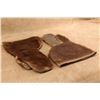 Image 9 : 2 Pairs Antique Sleigh Driving Gauntlet Mittens Hair On Horsehide Leather Gloves Large 19th Century