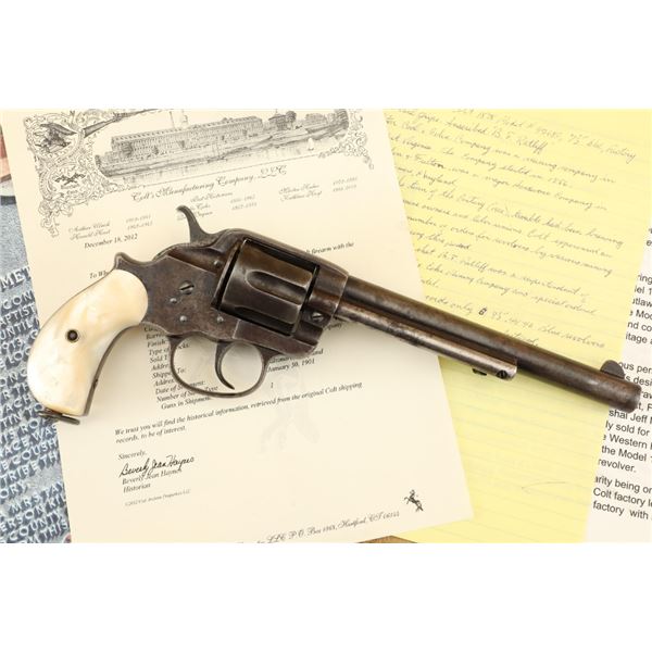 Rare Special Order 1 Of 6 Colt 1878 Frontier .44-40 7.5" Factory Pearl Da Revolver, 1899 C&r