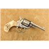 Image 6 : Factory Engraved Colt Model 1877 Lightning Nickel 3.5" .38 Double Action Revolver 1887 Antique