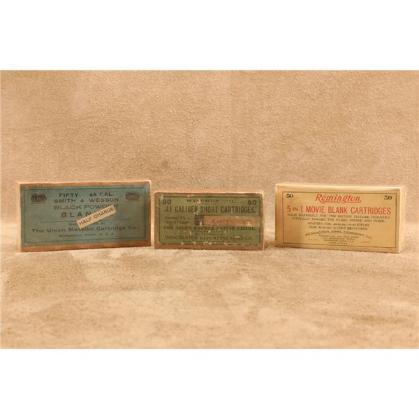 150 Blank Rounds: 50 Umc .45 Cal, 50 Winchester .41 Cal Short, And 50 Remington 5 In 1 Movie Blanks