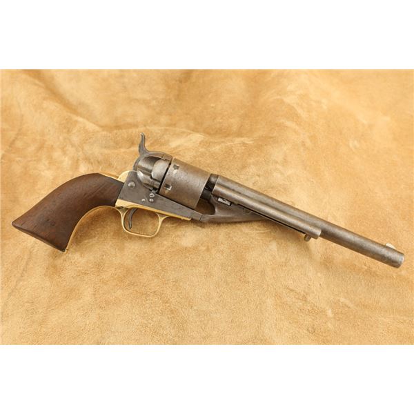 Colt 1861 Navy Percussion Range Richards-mason Conversion 7 1/2" .38 Lc Revolver 1870s Antique