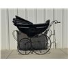 Image 1 : Antique 1890s Victorian Coach-built 48x22x40 Iron C-spring Baby Carriage Buggy Perambulator