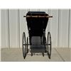Image 2 : Antique 1890s Victorian Coach-built 48x22x40 Iron C-spring Baby Carriage Buggy Perambulator