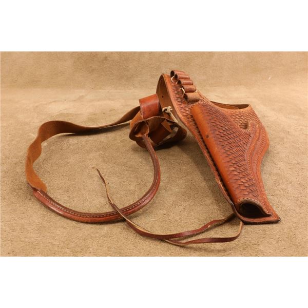Vintage, El Paso Saddlery, 1899, 8.5", Leather, Fish-scale Model 1899 Shoulder Rig, Harness Included