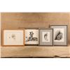 Image 2 : Vintage 1990s T Schleigh & B Brown Western 18x13 Pencil Watercolor & Litho Print Art Lot 4pc