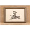 Image 4 : Vintage 1990s T Schleigh & B Brown Western 18x13 Pencil Watercolor & Litho Print Art Lot 4pc