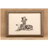Image 6 : Vintage 1990s T Schleigh & B Brown Western 18x13 Pencil Watercolor & Litho Print Art Lot 4pc