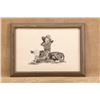 Image 7 : Vintage 1990s T Schleigh & B Brown Western 18x13 Pencil Watercolor & Litho Print Art Lot 4pc
