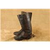 Image 3 : United States, Cavalry, Indian Wars, Hecht Bros, Tall Leather, Riding Boots, 13x15x23.5 Display Case