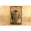 Image 1 : Antique 1800s Us Cavalry Captain Rank Fringed Buckskin Jacket Museum Glass Display Case Lot