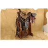 Image 1 : Antique 1880s Island City Saddlery Roper Single Cinch Saddle With Saddlebags, Lariat & Blanket