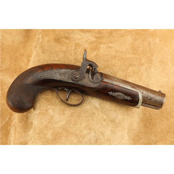 Henry Deringer Medium Pocket .54 Caliber Single-shot Percussion Pistol, 1850-1868 Antique