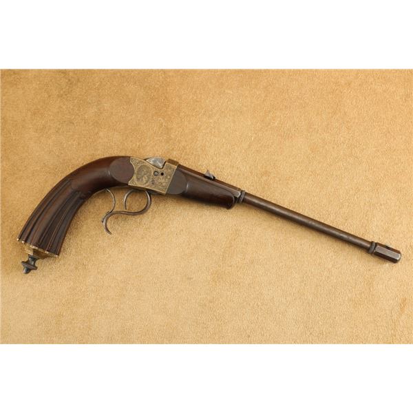 German Parlor Pistol 6mm Flobert 10.75" Engraved Single Shot Rolling Block Pistol, 1927 C&r