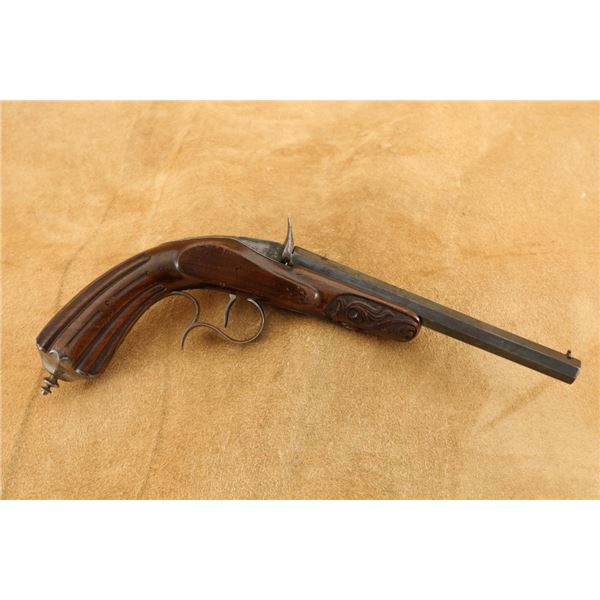 Vintage Belgian Flobert Parlor Pistol 6mm/22 Bb Cap Rimfire 7 3/4" Octagon C&r