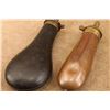 Image 23 : Antique & Repro Powder Flask Lot Am Flask Co Dixon Sykes Italian Navy Leather 8 Pc Set