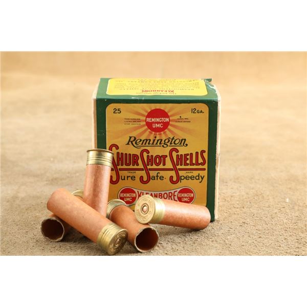 Full Box Remington Shur Shot Shotgun 12 Gauge Primed Paper Shells Hulls