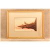 Image 1 : Vintage 1950 Claude W Hoeber Signed Coming To The Call Remington Moose Hunt Original Painting