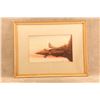 Image 7 : Vintage 1950 Claude W Hoeber Signed Coming To The Call Remington Moose Hunt Original Painting