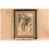 Image 1 : Antique 1922 Remington 22x29 Framed Game Loads Advertising Art & Rare Original Factory Shipping Tube