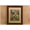 Image 1 : Antique 1910s Native American Hand-colored Family Portrait 19.5x23.75 Wood Faux-bois Framed Photo