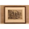 Image 2 : Antique 1880s Frederic Remington Pima Indians Convoying A Silver Train Framed Engraving Print