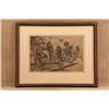 Image 4 : Antique 1880s Frederic Remington Pima Indians Convoying A Silver Train Framed Engraving Print