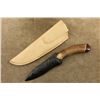 Image 11 : Lot Of 7 Modern Made Native American Style Custom Obsidian Knives, Beaded Sheaths, Wood Stands