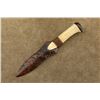 Image 8 : Lot Of 7 Modern Made Native American Style Custom Obsidian Knives, Beaded Sheaths, Wood Stands