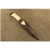 Image 9 : Lot Of 7 Modern Made Native American Style Custom Obsidian Knives, Beaded Sheaths, Wood Stands
