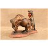 Image 4 : Vintage, 1950s, Fuller, Buffalo Hunter, 11" X 7" Overall, Chalkware Indian Figurine