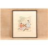 Image 2 : Vintage Harrison Begay 15.5x17.5 Navajo Weavers Loom Lamb Original Watercolor Tempera Painting