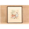 Image 3 : Vintage Harrison Begay 15.5x17.5 Navajo Weavers Loom Lamb Original Watercolor Tempera Painting