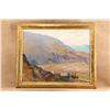 Image 4 : Vintage Arnold Franz Brasz 34.5x28.5 Gilt Framed Pioneer Wagon Train Western Landscape Oil Painting