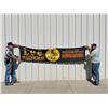 Image 3 : Vintage 1950s Lee Riders Cowboy 124x28 Storefront Indigo Denim Silk Screen Advertising Banner