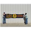 Image 5 : Vintage 1950s Lee Riders Cowboy 124x28 Storefront Indigo Denim Silk Screen Advertising Banner