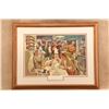 Image 2 : Vintage 1950s J Dwyer Winchester 32.5x25.5 Duck Camp Accident Litho Advertising Sign