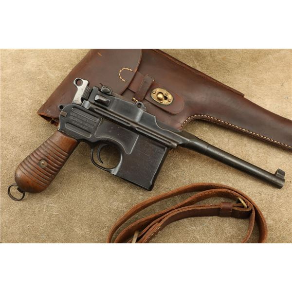 Commercial Mauser M30 C96 Broomhandle 7.63x25mm .30 Semi-automatic Pistol, 1930-1932 C&r