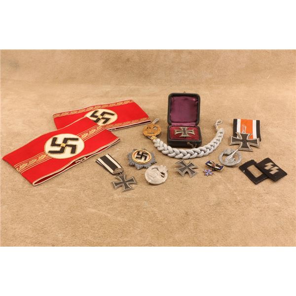 Germany, Imperial/wehrmacht/ss/nsdap, Wwi-wwii, Multi-maker, 14-pc Medal & Insignia Lot