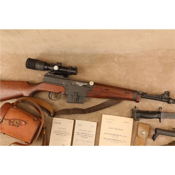 French Mas 49/56 7.5ã—54mm 20.7" Semi Auto Rifle With Apx Scope & Accessories, 1949-1965 C&