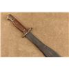 Image 2 : Antique Wwii 1944 Australian Lithgow Mk1 11.54" Steel Machete Bayonet W Rmh 1944 Canvas Sheath