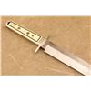 Image 6 : Antique, 19th C., Wostenholm Washington Works 3-line Mark, 10" Blade Bone Bowie Knife & Sheath