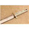 Image 7 : Antique, 19th C., Wostenholm Washington Works 3-line Mark, 10" Blade Bone Bowie Knife & Sheath