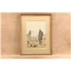 Image 10 : 4pc Ab Frost Signed Original Ink Drawing Framed Hunting Prints & Utica Duxbak Tin Sign Art Lot